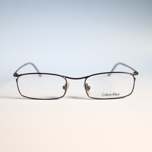 Calvin Klein 184 587 vintage Italy eyeglasses slim frame bronze 51-19 140 NOS N6